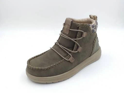 Hey Dude Eloise Recycled Leather Oliivi 1 Hey Dude Eloise Recycled Leather Oliivi