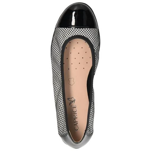 Naisten Balleriinat Caprice Musta/hopea 5 Naisten Balleriinat Caprice Musta/hopea - Image 5