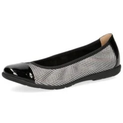 Naisten Balleriinat Caprice Musta/hopea