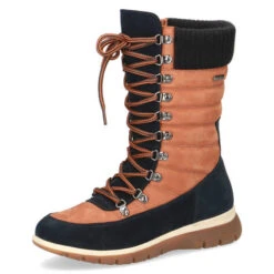 Naisten Saappaat Caprice Cognac Combi