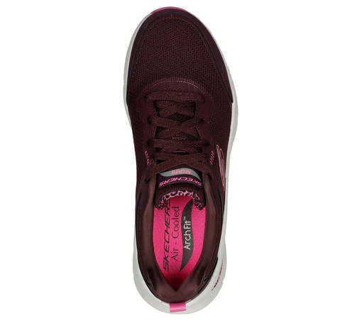 Naisten Tennarit Skechers Burgundy 4 Naisten Tennarit Skechers Burgundy - Image 4