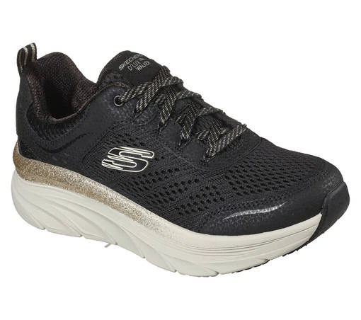Sneakers För Damer Skechers Svart Guld 1 Sneakers För Damer Skechers Svart Guld